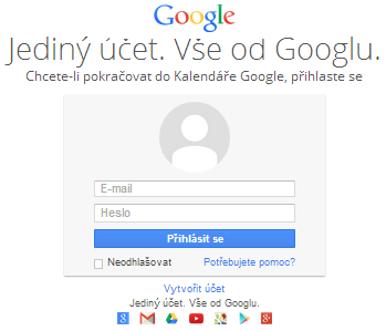 Google Login page